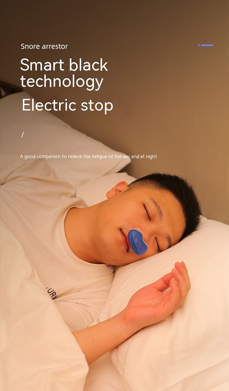 Rechargeable anti-snoring mouth device