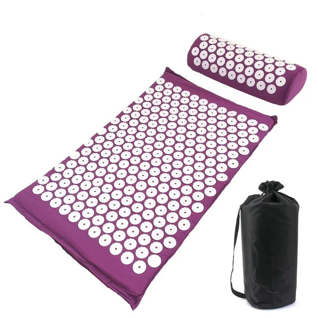 Yoga Massage and Acupressure Mat & Pillow - Touchpoints for Deep Relaxation and Pain Relief - Daily MindNest