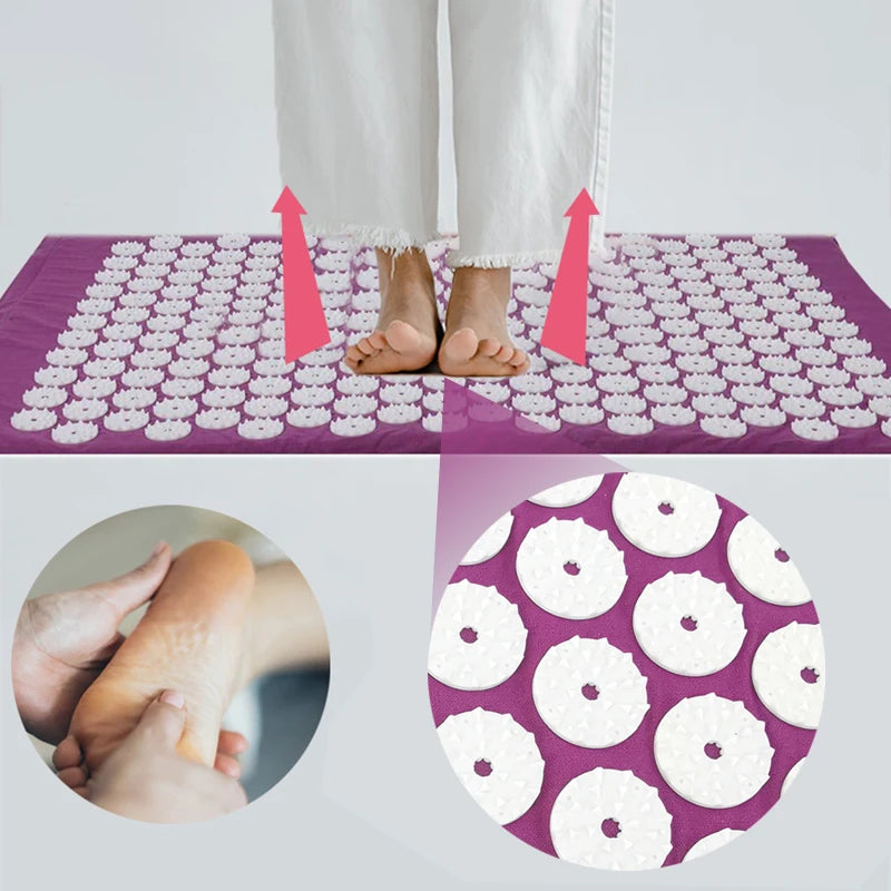 Yoga Massage and Acupressure Mat & Pillow - Touchpoints for Deep Relaxation and Pain Relief - Daily MindNest