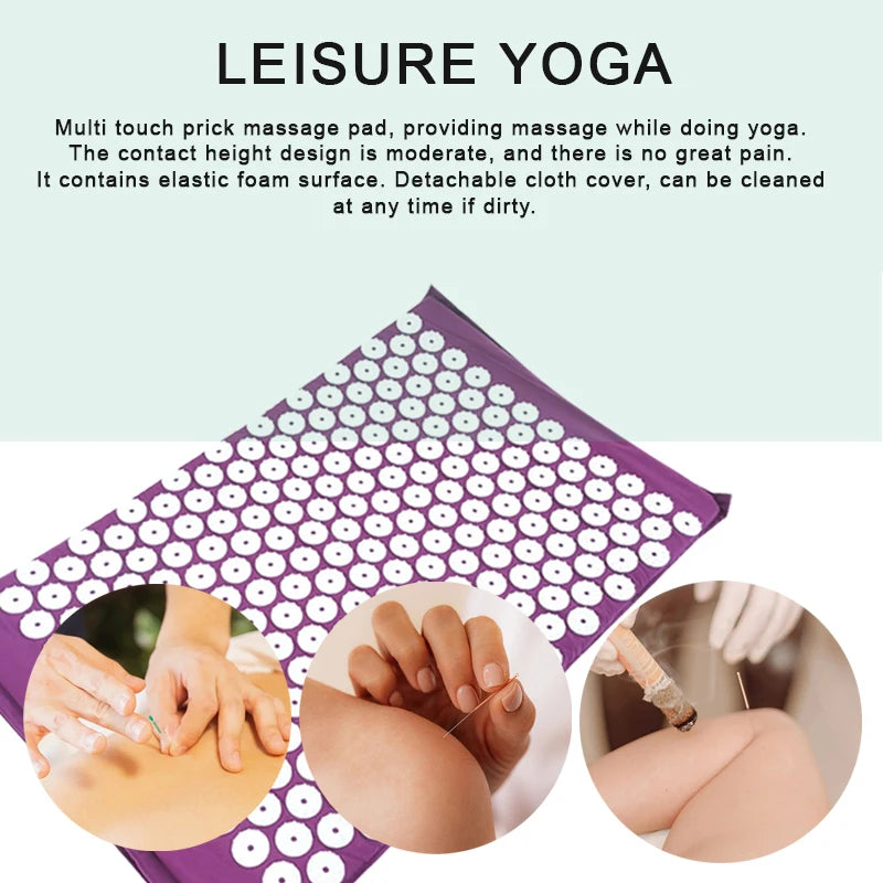 Yoga Massage and Acupressure Mat & Pillow - Touchpoints for Deep Relaxation and Pain Relief - Daily MindNest