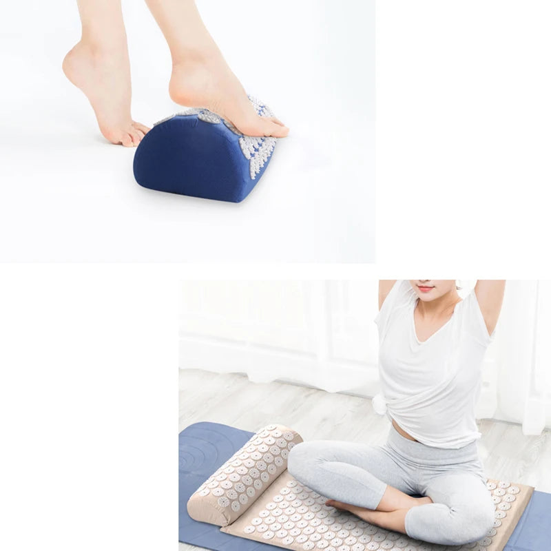 Yoga Massage and Acupressure Mat & Pillow - Touchpoints for Deep Relaxation and Pain Relief - Daily MindNest