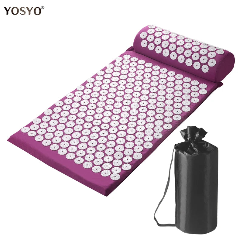 Yoga Massage and Acupressure Mat & Pillow - Touchpoints for Deep Relaxation and Pain Relief - Daily MindNest