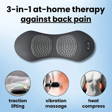 Back Massager with Relief Bed Sleeping Shiatsu Deep Tissue Portable Shoulder Lower Back Pain Relief Waist Massager