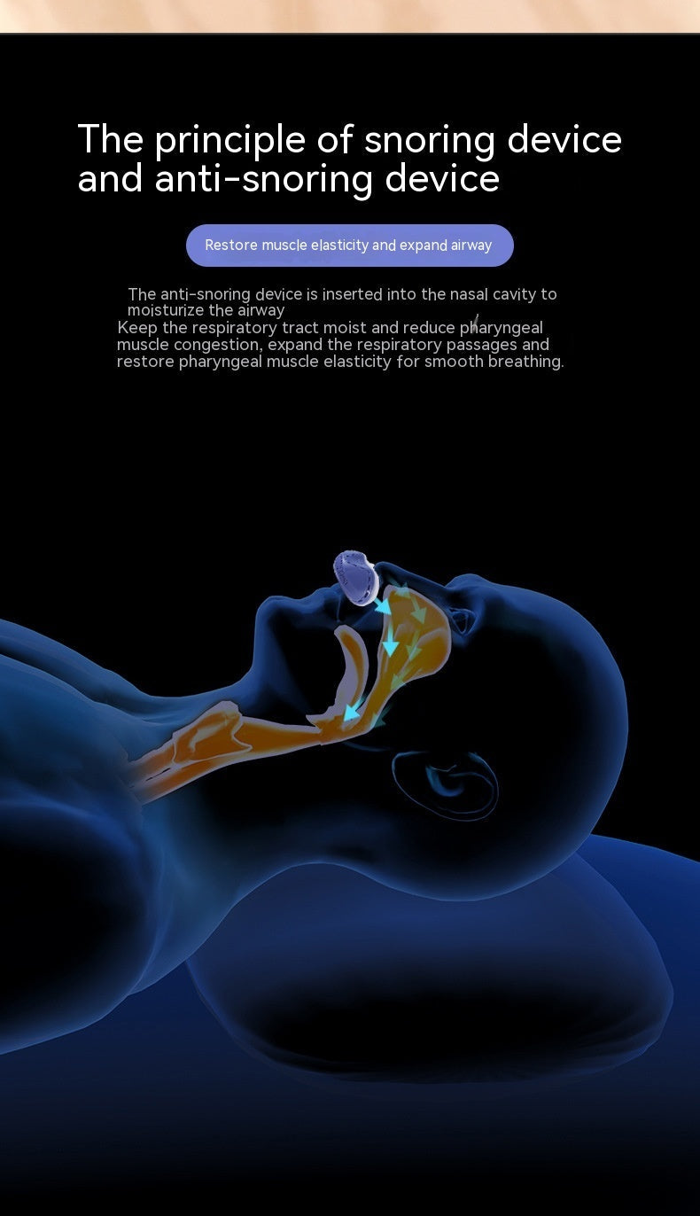 Electric anti-snoring device front view