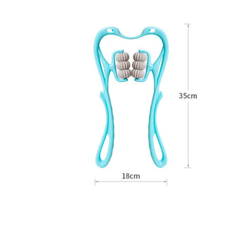 Multifunctional Manual Six-Wheel Neck Massager – Deep Relief Roller Massage Tool for Neck & Shoulder Pain