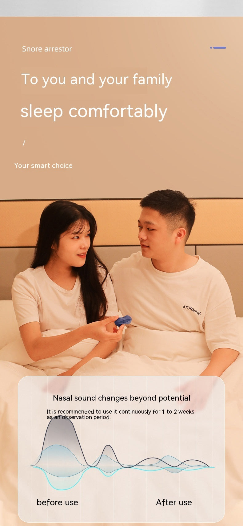 Rechargeable anti-snoring mouth device